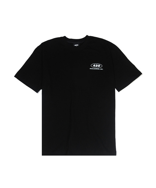 420 마루 로고 티셔츠 - 블랙