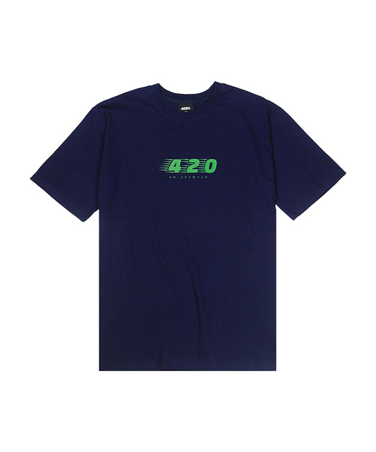 420 로고 티셔츠 - 네이비